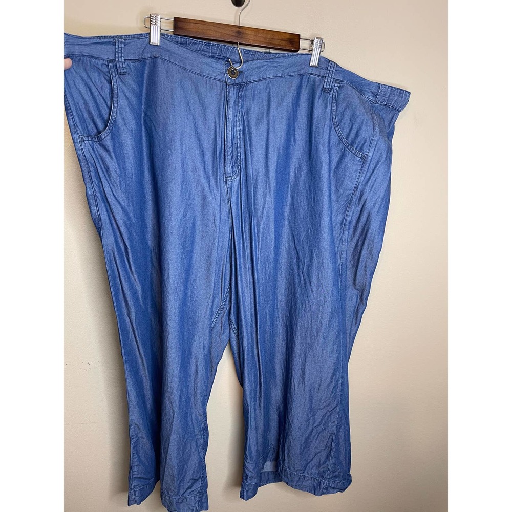 Lane Bryant women's chambray pants 28 joggers.
